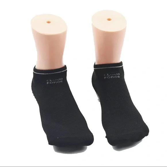 Cloud Force 10 Pack Black Yoga Barre Pilates Socks - Picture 4 of 6